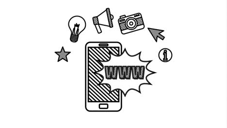 teléfono inteligente con tecnología de redes sociales