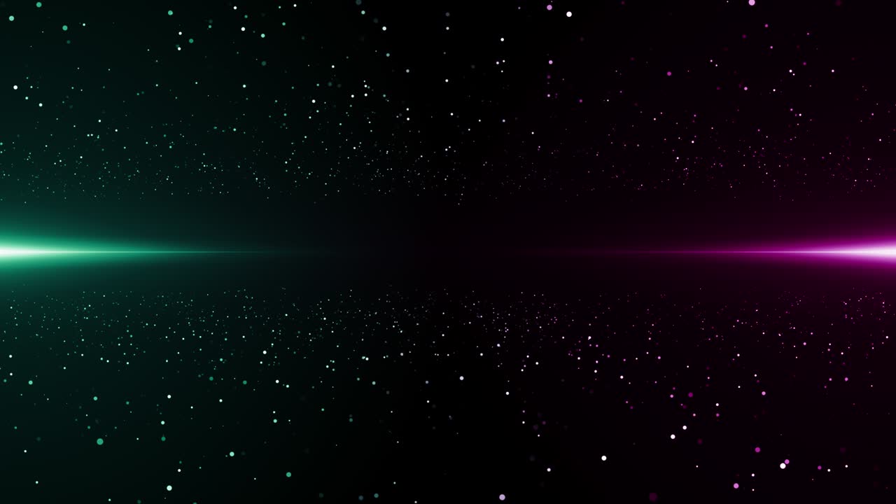 Particles green pink event game trailer titles cinematic concert stage background loop