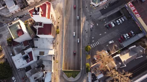 Cars-coming-out-of-urban-tunnel,-Buenos-Aires-in-Argentine