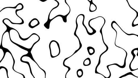 abstract ink line loop motion background black white