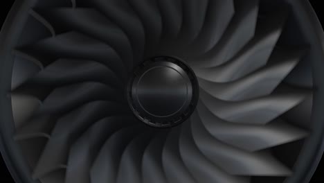 close-up of a dark, industrial fan or engine component