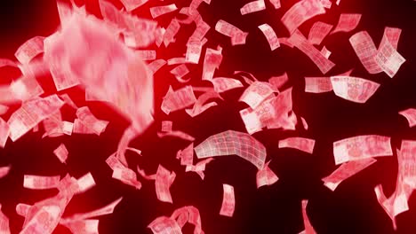 money neon 80s wireframe falling yuan arcade win china currency make it rain 4k