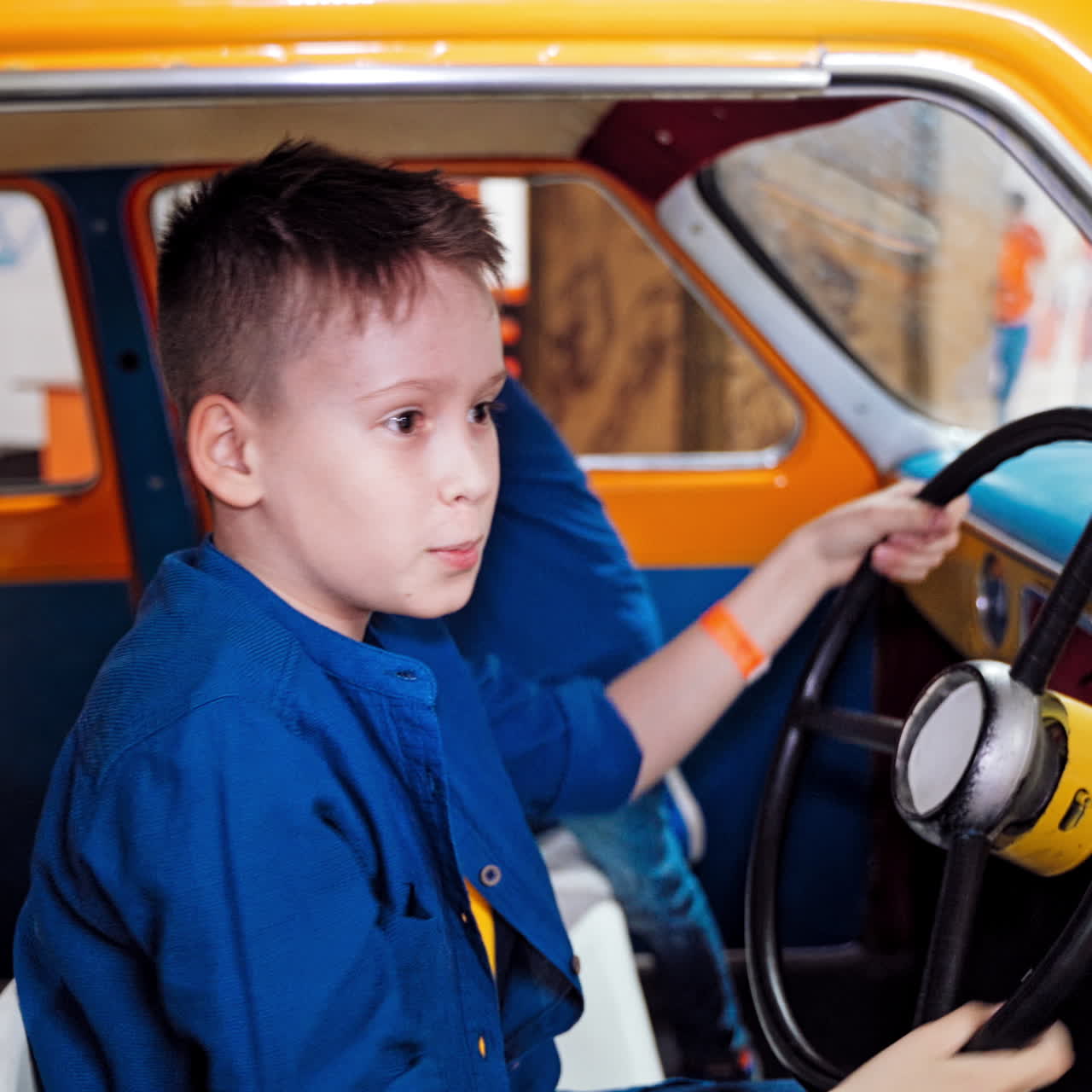 School kids playing at a science centre