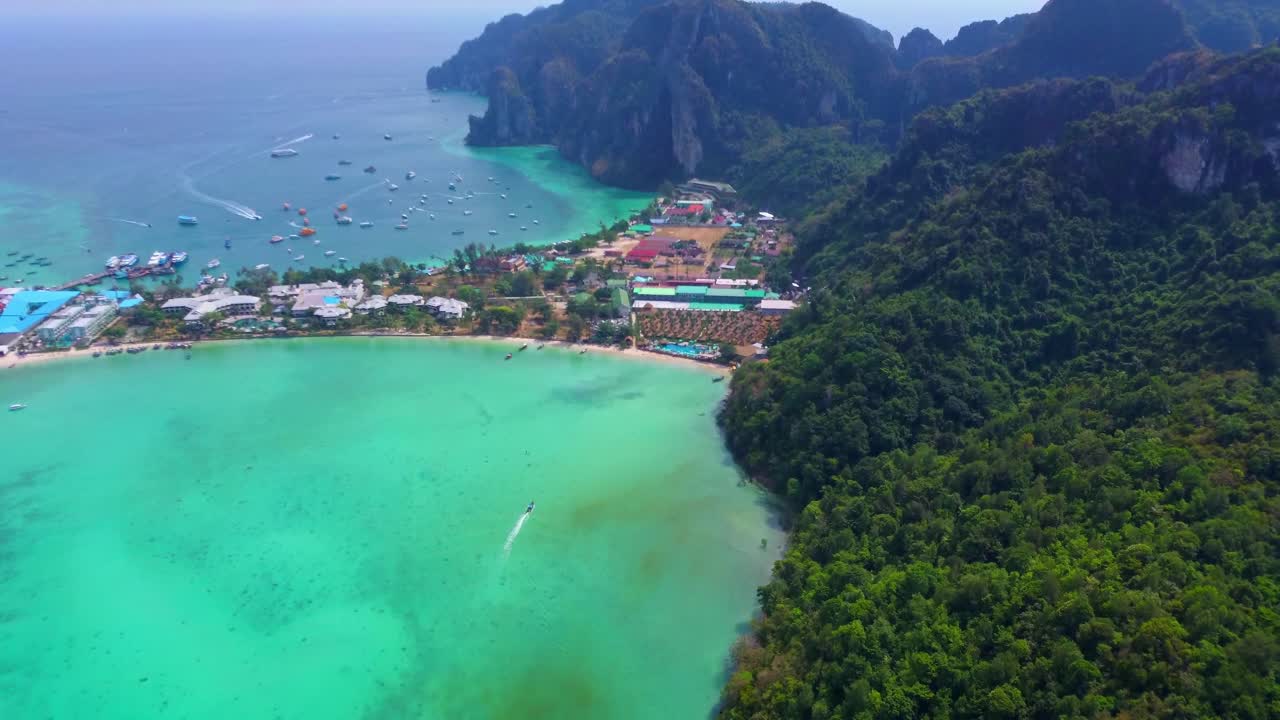 vista aérea de la isla tropical koh phi phi don