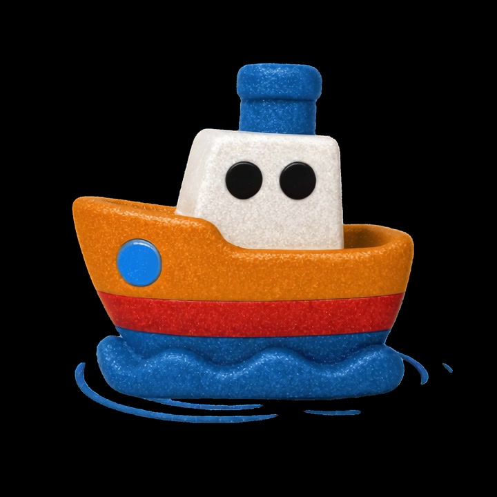 Toy Boat Floating on Water