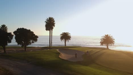 aerial view of the golf course with the oceanside view