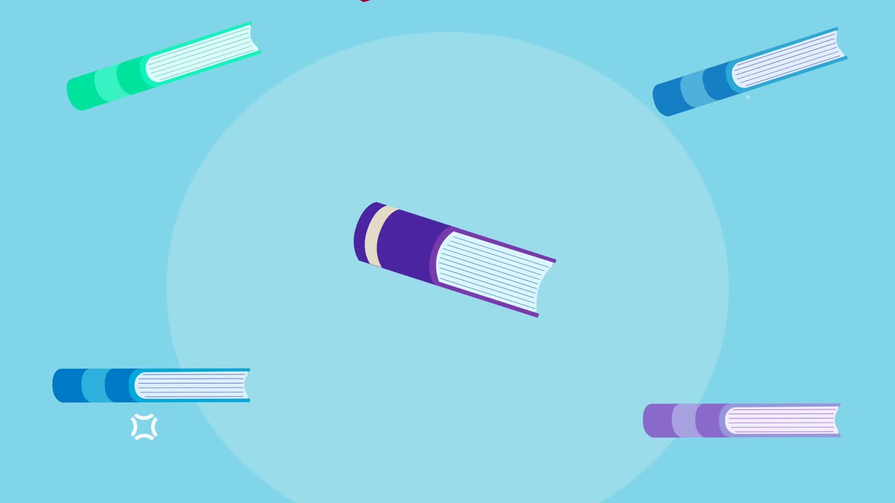 text books education supplies animation