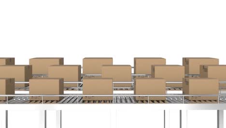 parcels on conveyor belts