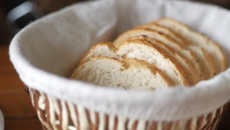 sliced bread in a basket