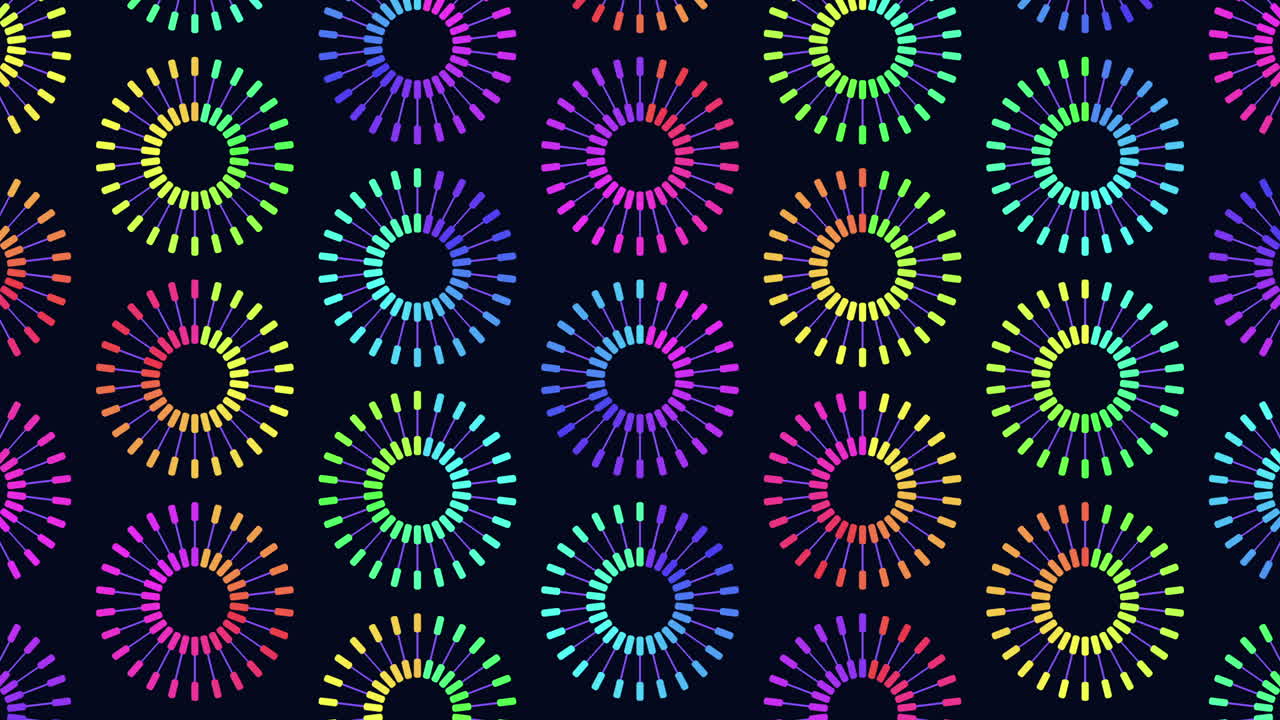 活気のある重なり合うサークル 多様なデザインのためのカラフルなパターン