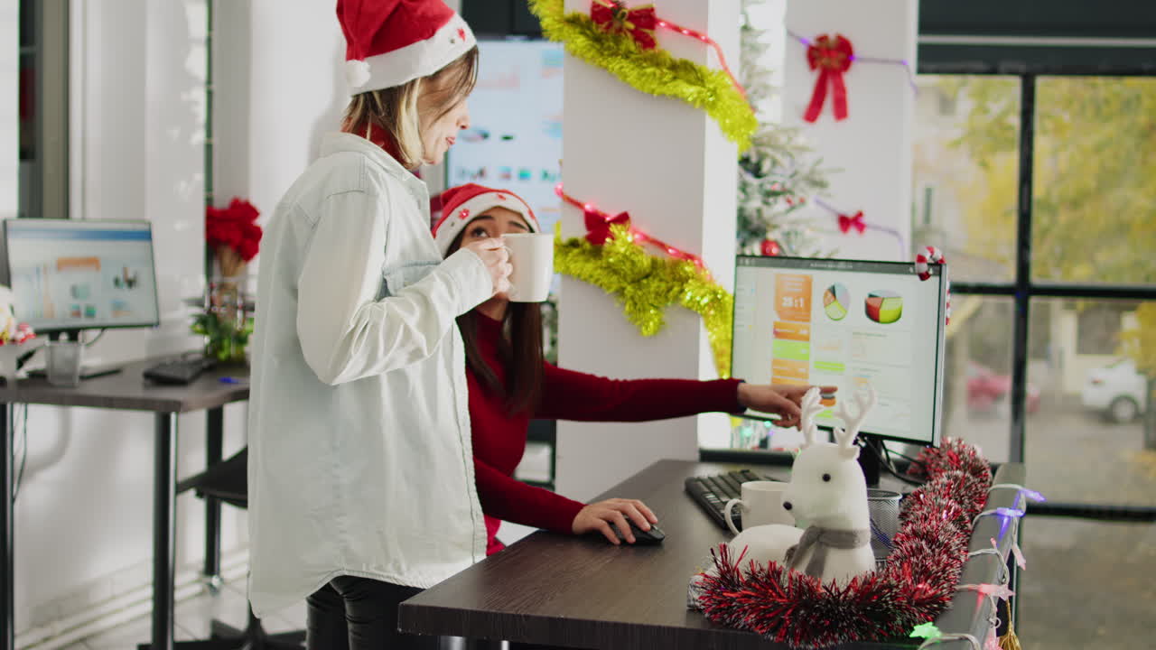 Christmas celebration in the office