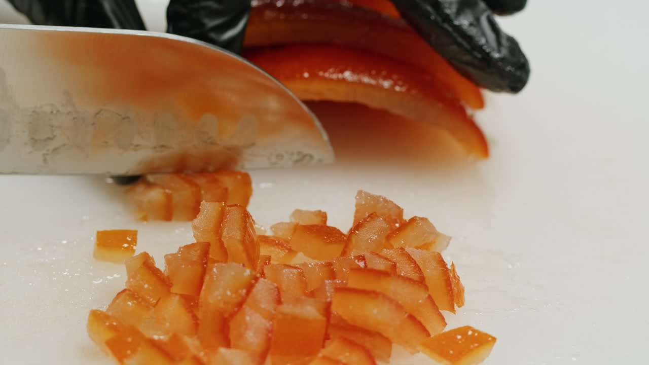 Preparing Candied Orange Peel