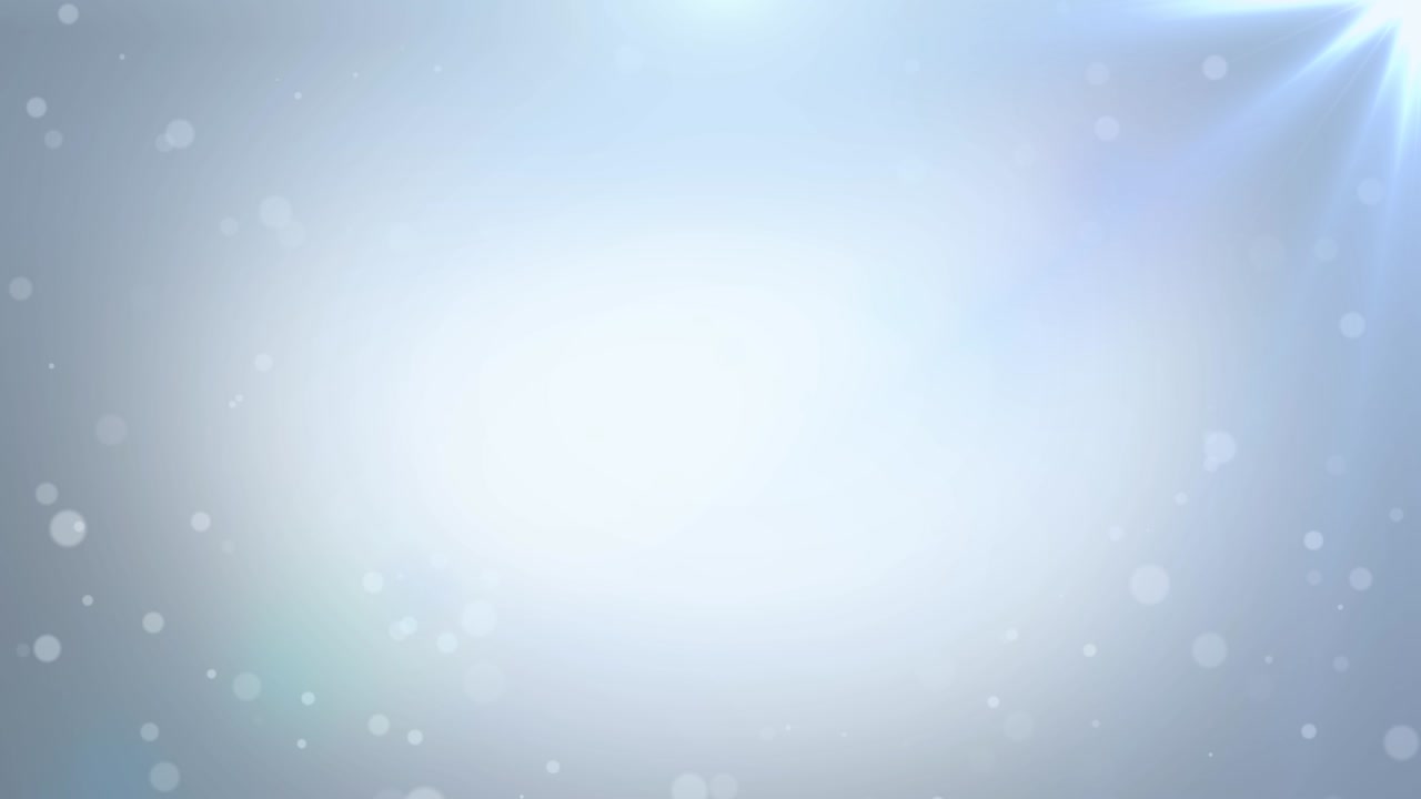 4K 3D Motion graphics of blue White bubbles Particles on Light background.