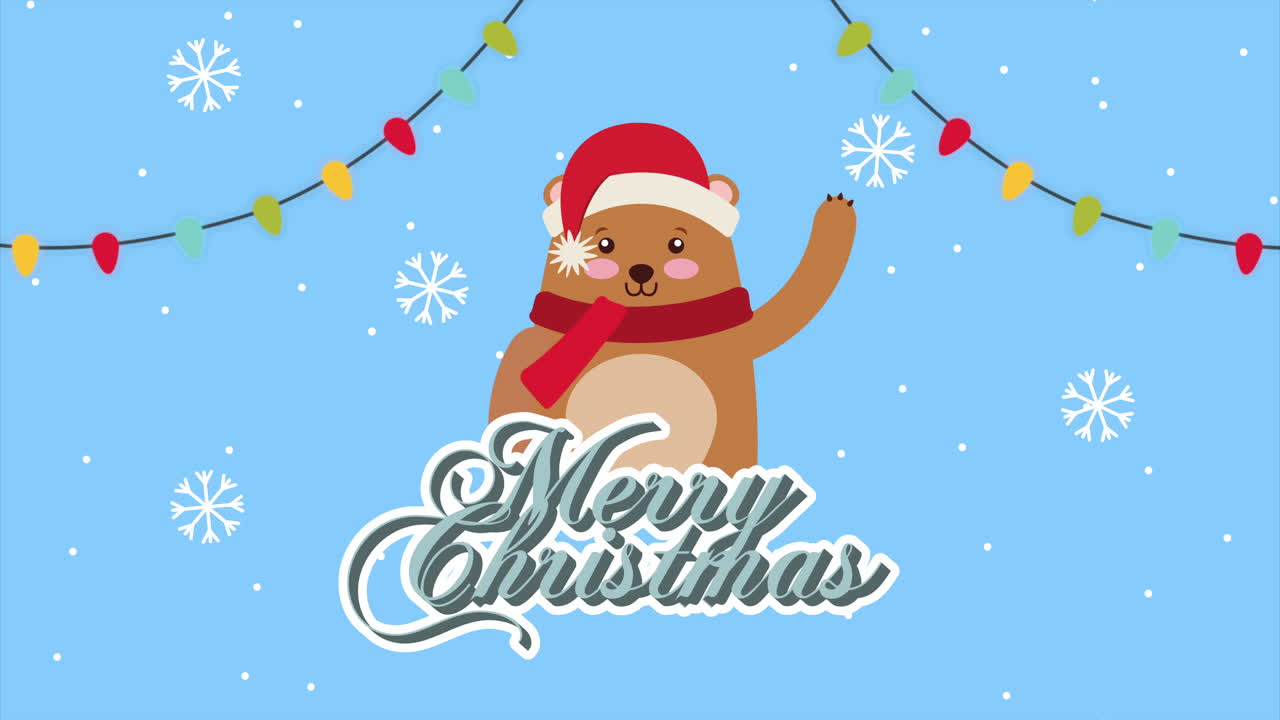 해리 크리스마스 과 불빛이 매달려 있습니다.