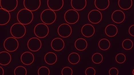 mesmerizing red circle pattern, floating symmetry on black background