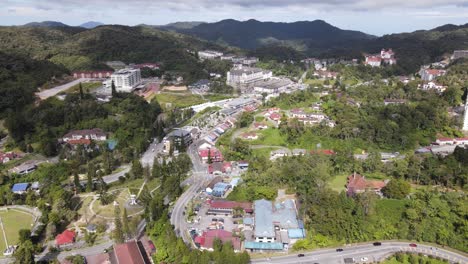 general landscape view of the brinchang district within the cameron highlands area of malaysia