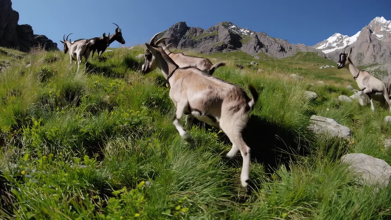 Goats in the Mountains