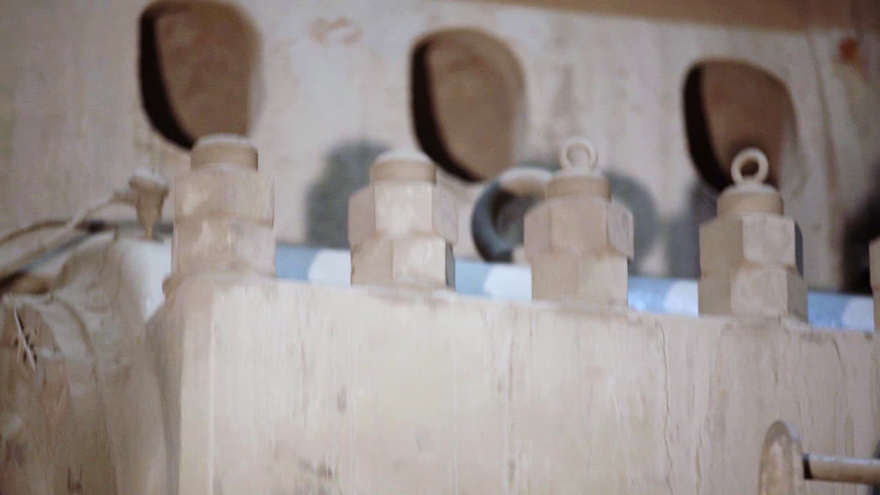 산업 기계 부품의 근접 촬영