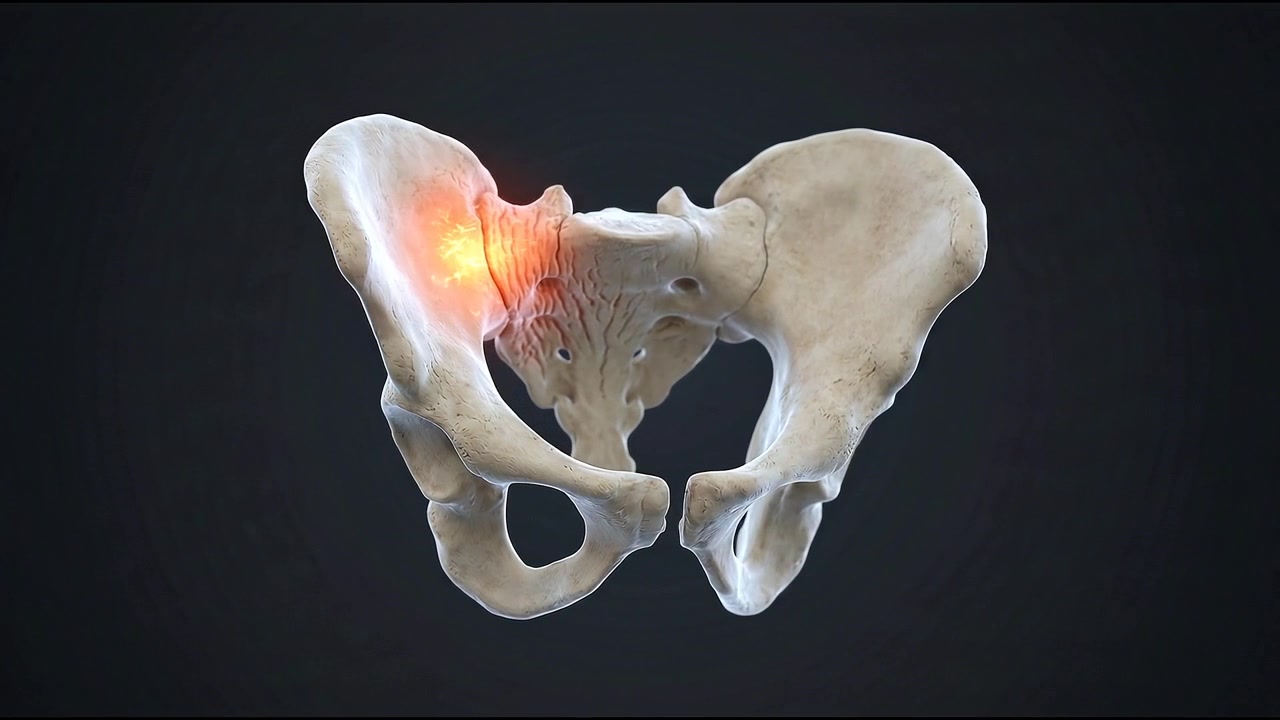 Educational render of human lungs showing medical condition