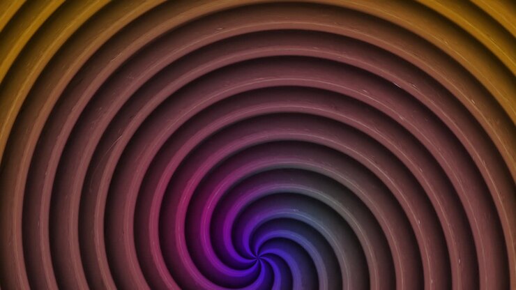 Conceito de visualização de hipnose - espiral infinita, vídeo em loop