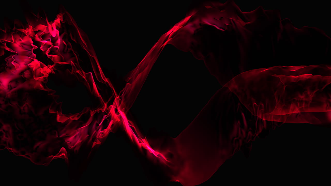 Fiery red flame illuminates the darkness