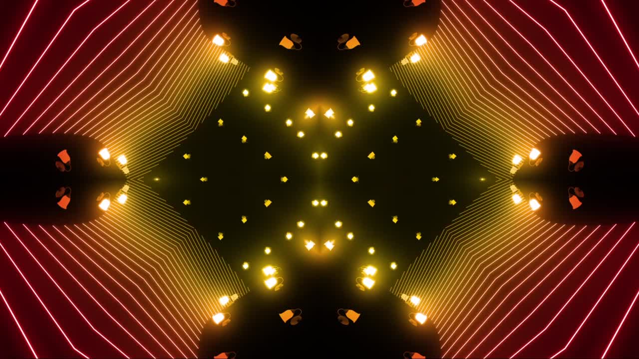 Abstract Symmetrical Light Show