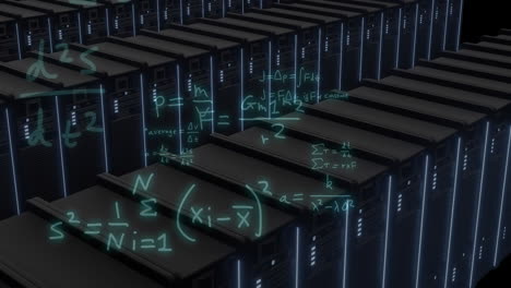 animation of mathematical data processing over computer servers