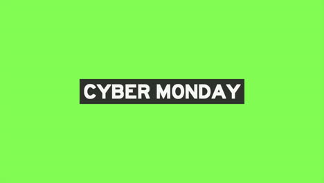 Cyber-Montag-Auf-Grünem-Farbverlauf