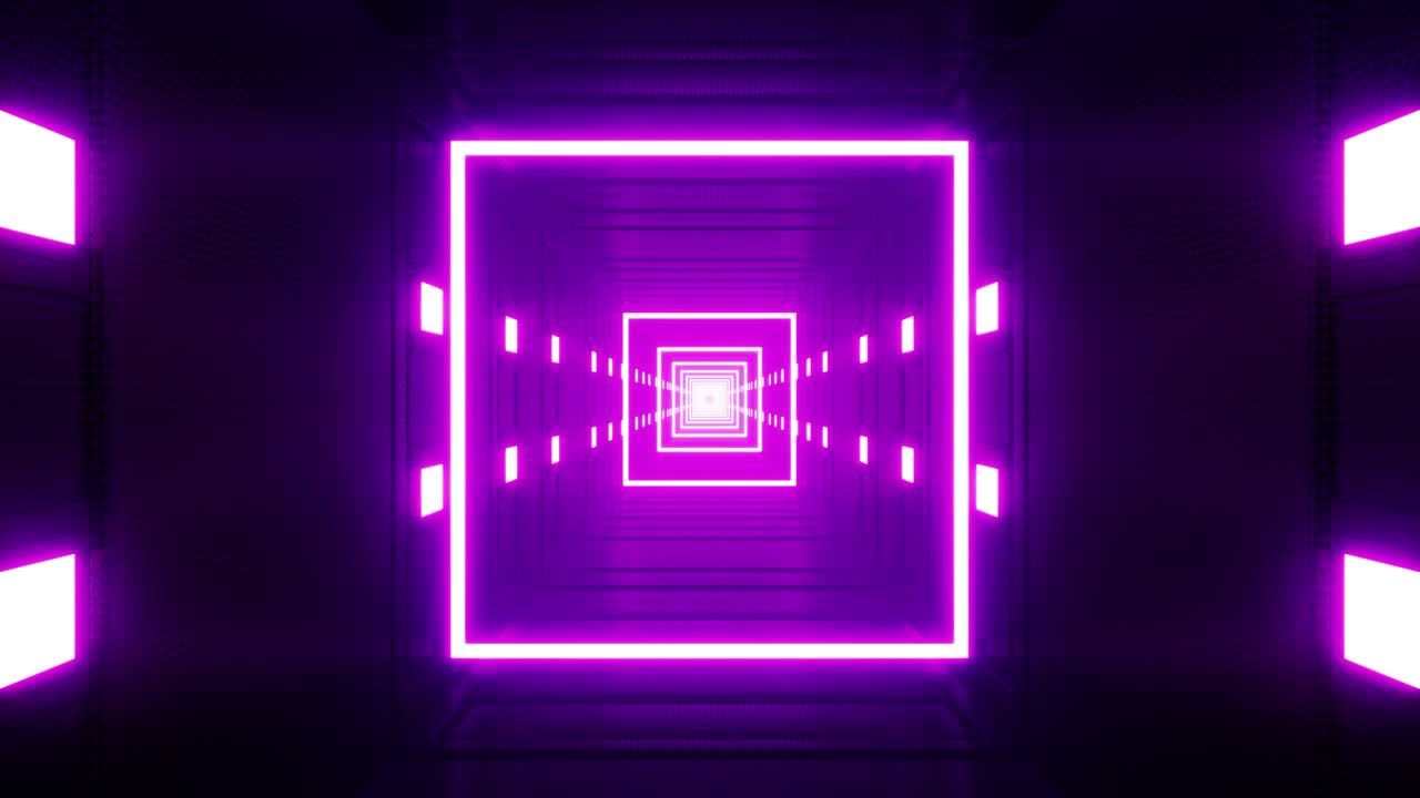 빛나는 보라색 빛의 통로