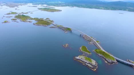 atlantic ocean road aerial footage norway