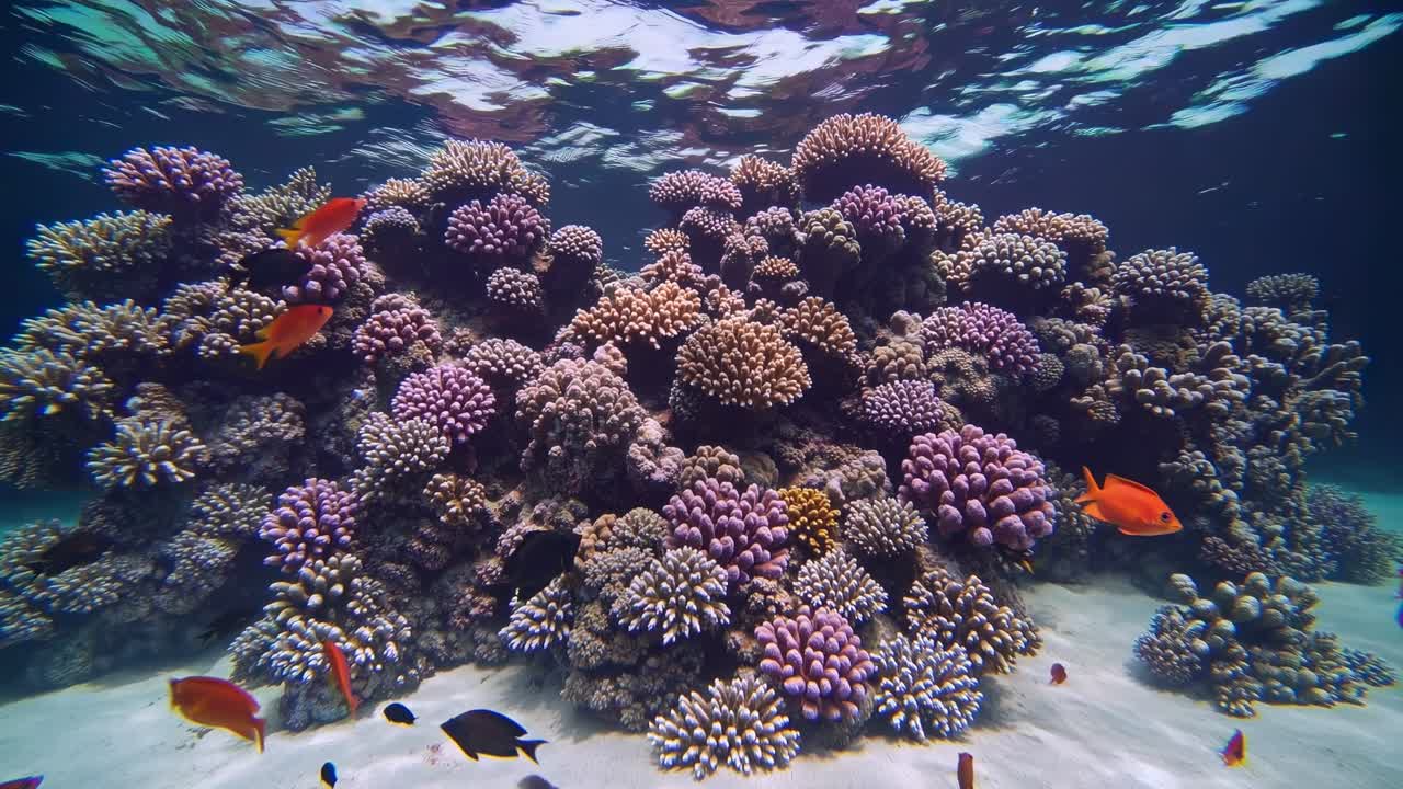 la vibrante escena submarina de los arrecifes de coral