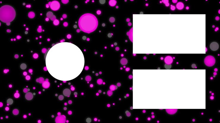Motion graphics per schermata finale con punti granulosi in movimento