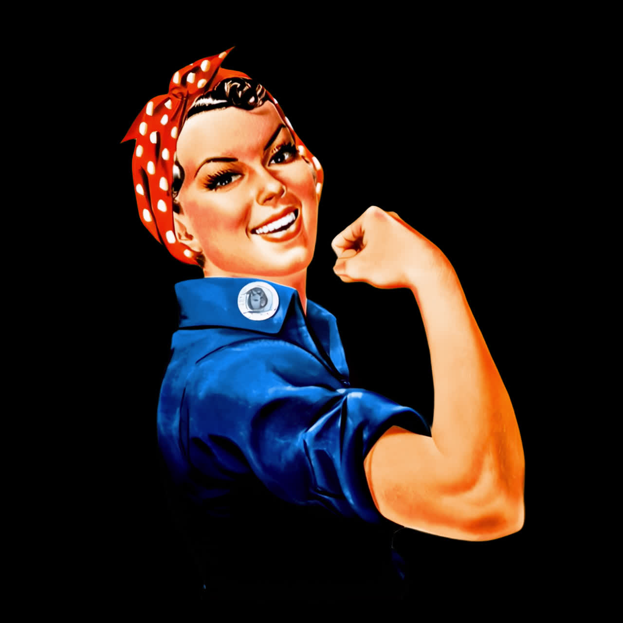Değişen İfadelerle İkonik Rosie the Riveter Animasyonu
