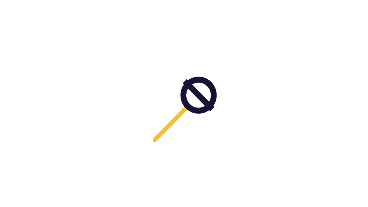Minimalist Animation of a Prohibited Sign Icon