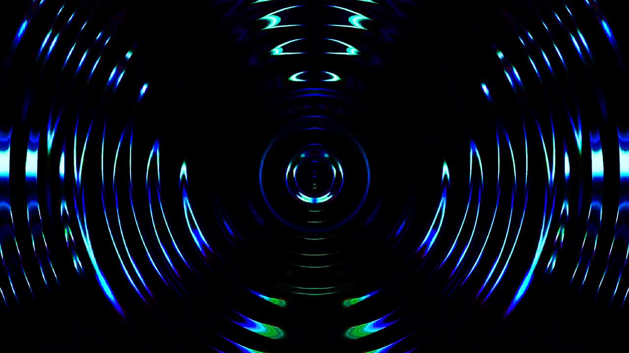 circular lines rotating abstract blue color black background