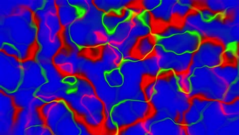neon glow lines abstract loop 3d animation particle blood cells light motion graphics squiggle arteries vein energy background visual effect colour liquid art 4k lime blue red
