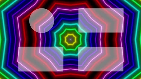 patrón de signo de neón tarjeta de finalización pantalla de finalización gráficos de movimiento
