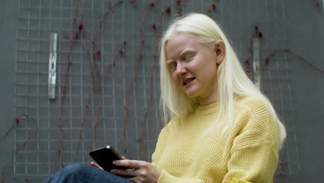 relaxing woman on a terrace