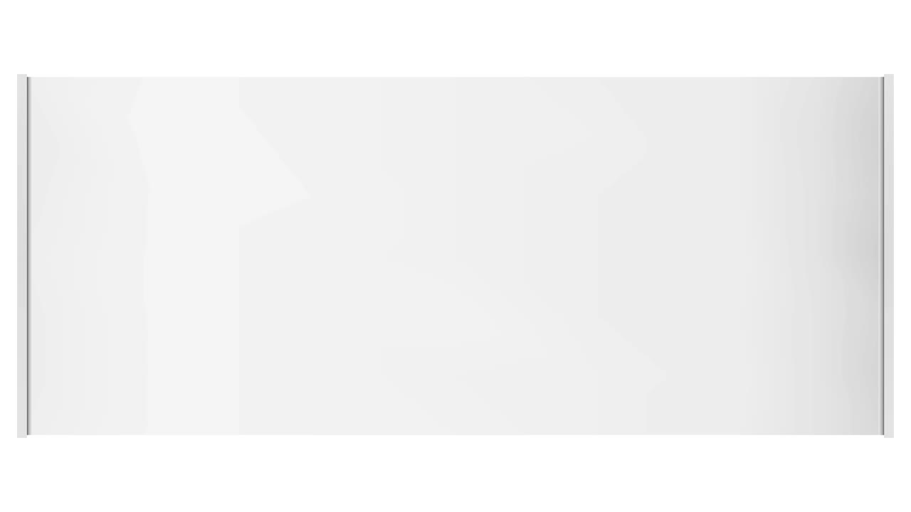 rollo horizontal pancarta en blanco sobre fondo blanco. lugar para cualquier mensaje.