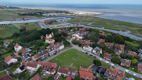 walberswick village england suffolk coast drone,aerial