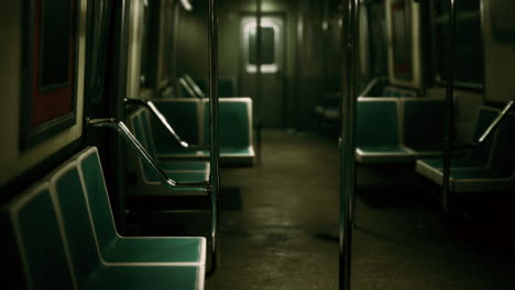 el vagón del metro está vacío debido al brote de coronavirus en la ciudad