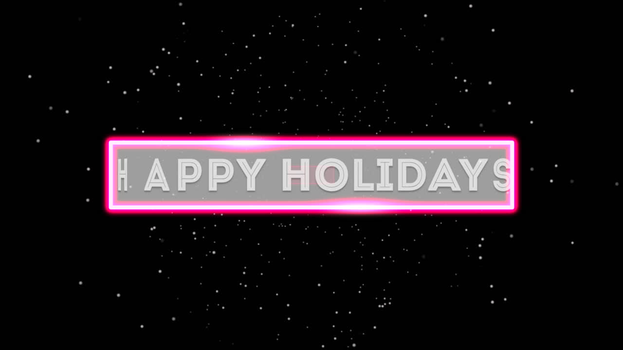 un letrero de neón festivo celebra con un diseño de felices vacaciones