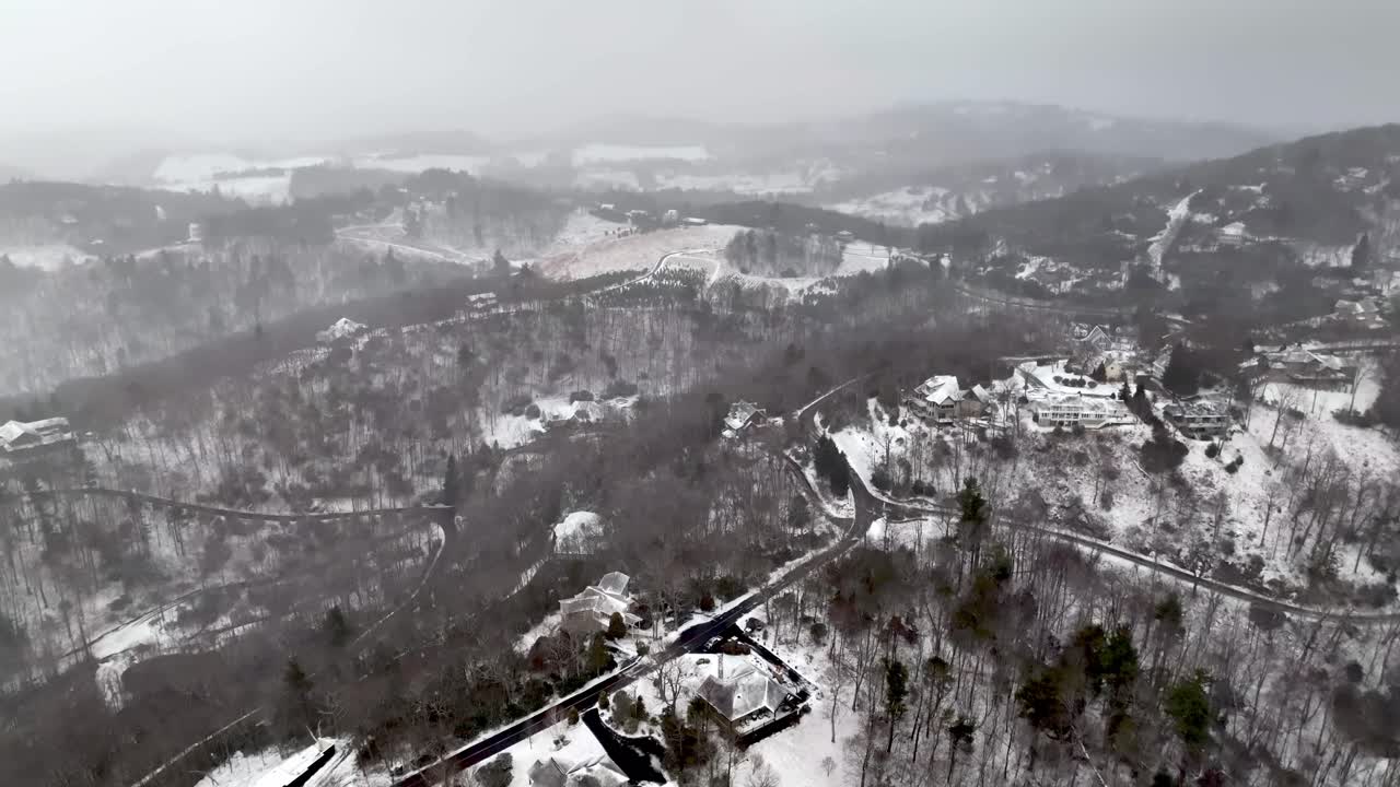 aerial of the high country off sampson road near boone nc