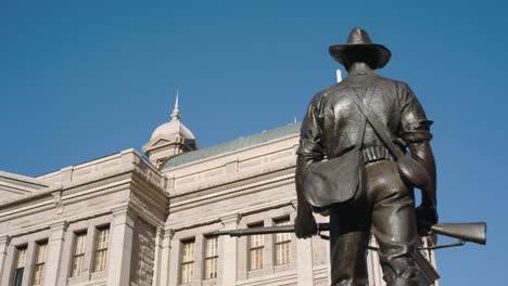 low angle view of the texas state capital building in austin, texas