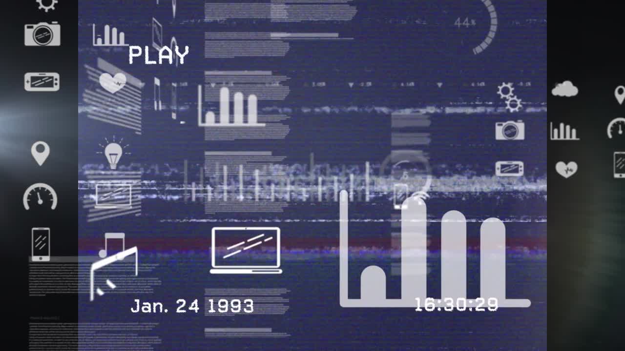 Animation of data processing over interference
