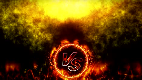 versus fight background, vs on fire, loop animation,