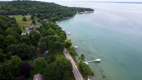 a beautiful track of lush woods and blue waters