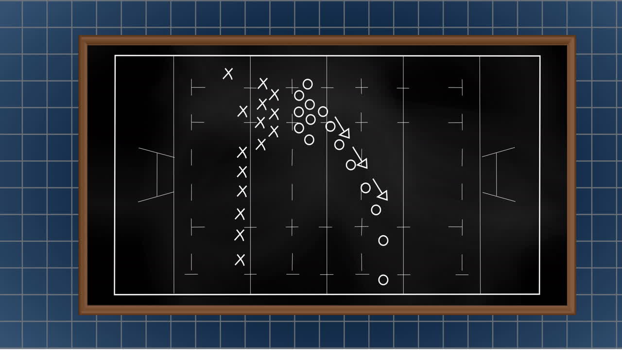 タブレットテニスボードのアニメーション抽象的な背景に円矢印クロスマークが描かれています