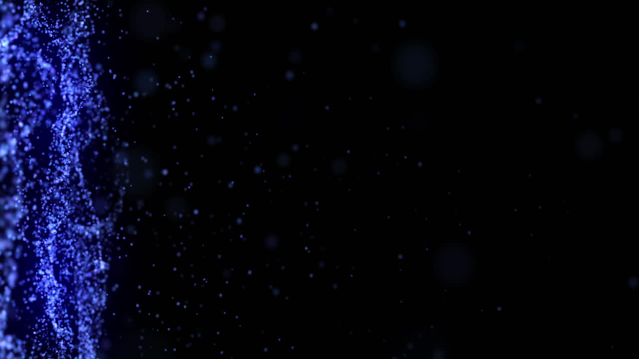 Abstract Blue Dots on Dark Background