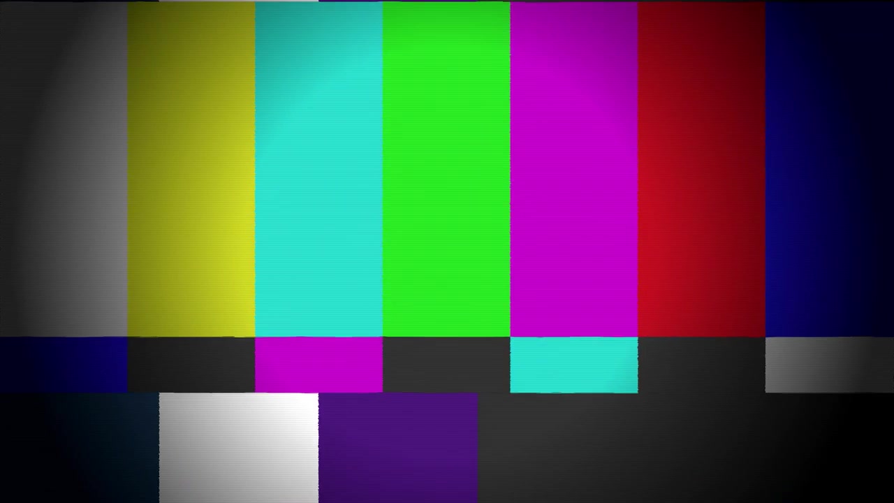 Television Test Pattern With Analog Signal Interference